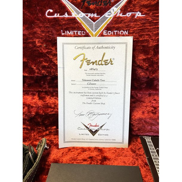 (BRUGT) Fender Custom Shop Telecaster Caballo Tono limited Edition Relic - Black 2015